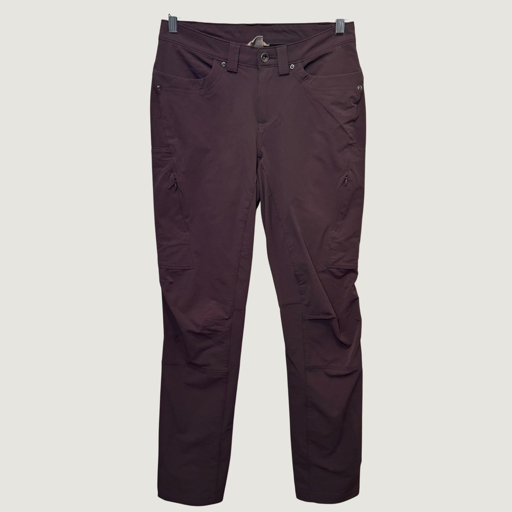 Duluth Trading Womens Flexpedition Pants 4x33 Burgundy Cargo Hiking Gorpcore